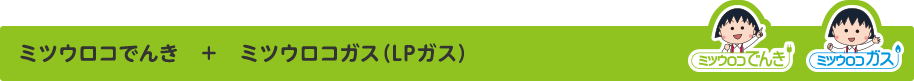 ミツウロコでんき+ミツウロコガス(LPガス)
